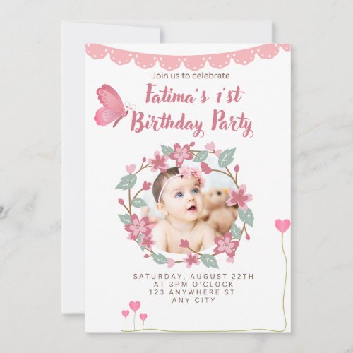 girls birthday invitation card