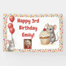 Girl's Birthday Party | Mouse & Cupcake Photo