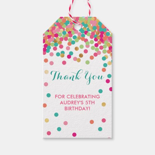Girls Birthday Party Thank You favor tags