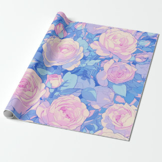 Girl's Birthday Pastel Lofi Floral Wrapping Paper