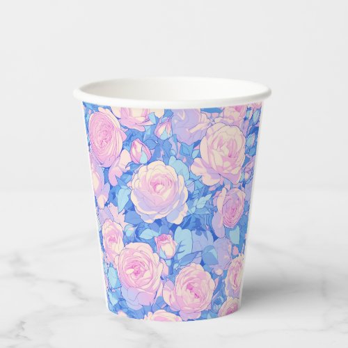 Girls Birthday Pastel Lofi Florals Paper Cups
