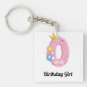 Girls Birthday Shirt Number 0 Pink Donut Theme