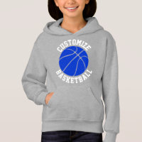 Girls Blue Basketball Custom Team Name and Number