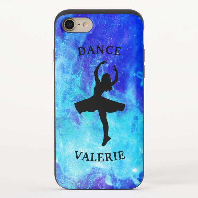 Girls Blue Galaxy Dance   Uncommon iPhone Case (Back)