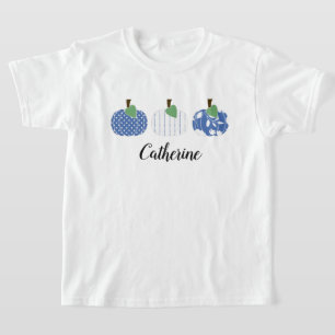 Girls Blue Pumpkin Trio T-Shirt