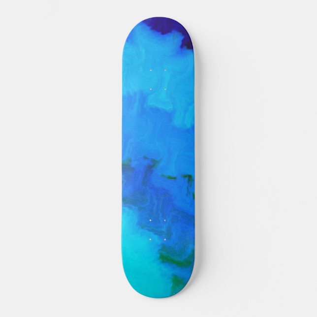 Girls Blue Tie Dye Skateboard (Front)