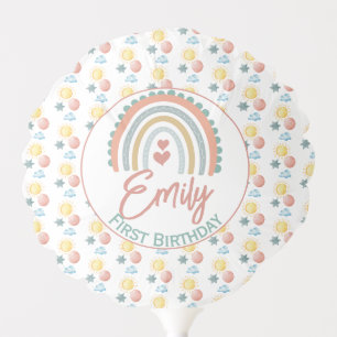 Girl's Boho Birthday Magic White Balloon