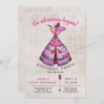 Girls Boho TeePee Birthday Invitations