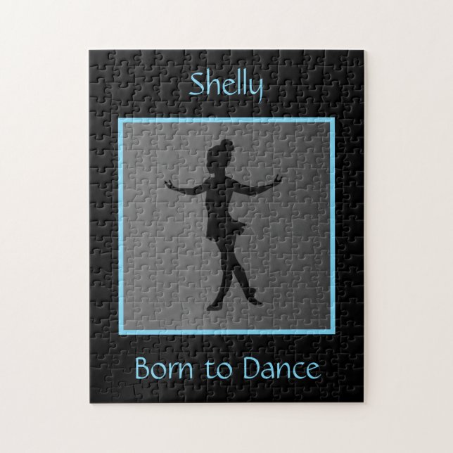 Girls "Born to Dance" Personalized Jigsaw Puzzle (Vertical)