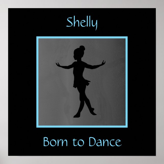 Girls "Born to Dance" Personalized Poster (Front)