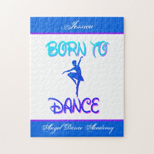 Girls Born to Dance Personalized Puzzle