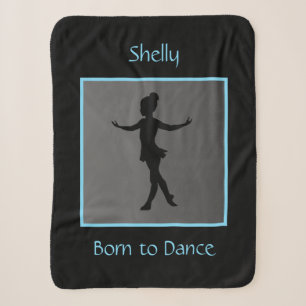 Girls "Born to Dance" w/ Name Sherpa Blanket