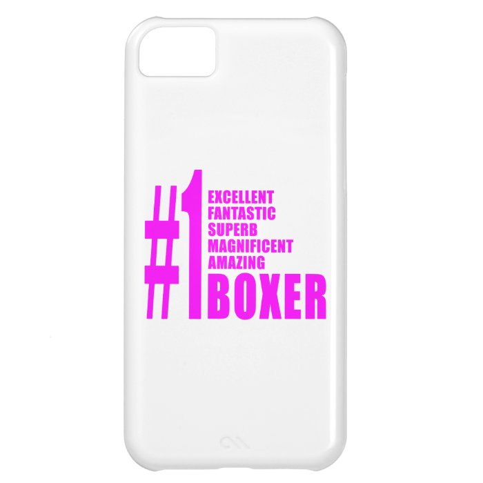 Girls Boxing Boxers  Pink Number One Boxer iPhone 5C Cases