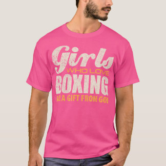 Girls Boxing Quote Novelty Boxer Gift T-Shirt