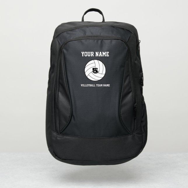 girls boys backpacks volleyball sporty cool modern (Front)