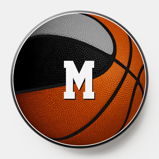 girls boys black gray team sports basketball PopSocket (Popsocket)
