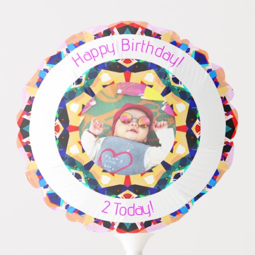 Girls Boys Happy Birthday Star Custom Age Photo Balloon