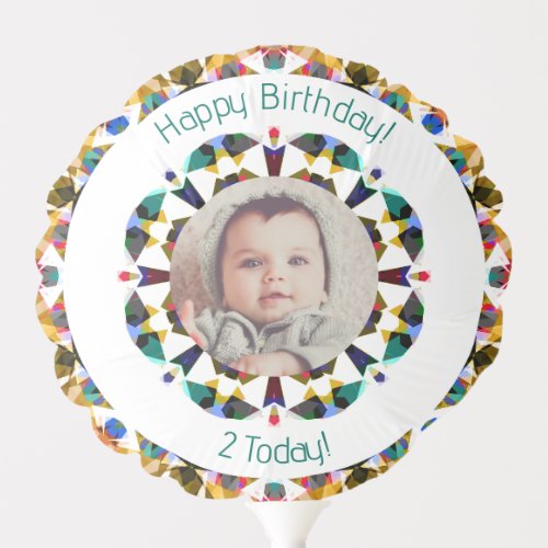 Girls Boys Happy Birthday Star Custom Age Photo Balloon