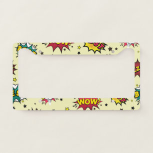 Girls Boys Vintage Patch Art License Plate Frame