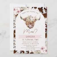 Girls Brown Highland Cow Cow Print Birthday Party