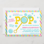 Girl's Bubble Party Birthday Invitation (Front)