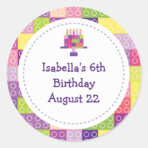 Girl's Building Bricks Blocks Birthday Favors