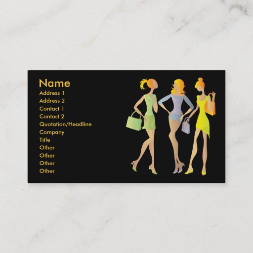 Customizable girls.. business card