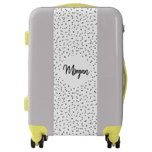 Girls Busy Popcorn Spotted Polka Dots & Name Luggage