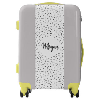 Girls Busy Popcorn Spotted Polka Dots & Name Luggage