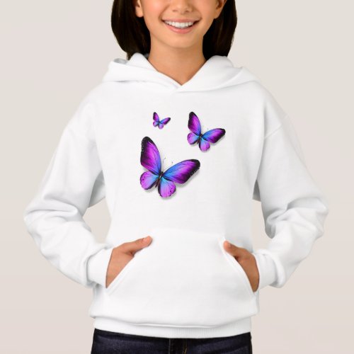 Girls Butterfly Hoodies Sweatshirts