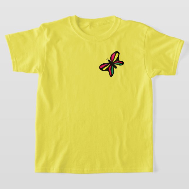 Girls' Butterfly T-Shirt (Laydown)