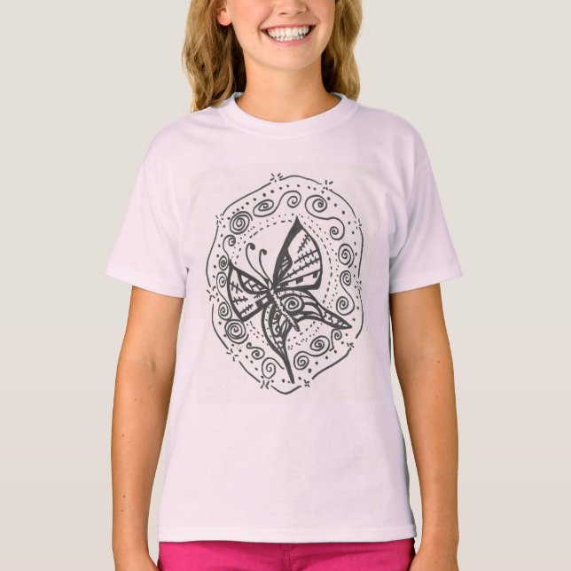 Girl's Butterfly T-Shirt (Front)