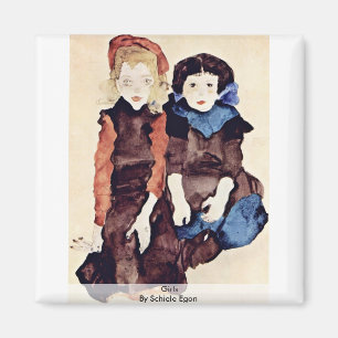Girls By Schiele Egon Magnet