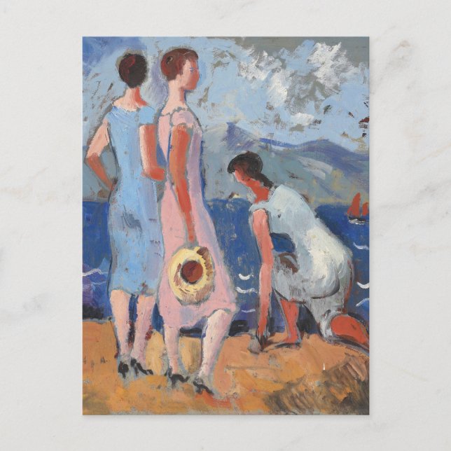 Girls by the Sea | Christopher Wood Postcard (Front)