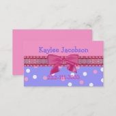 Girl's calling card / enclosure card (Front/Back)