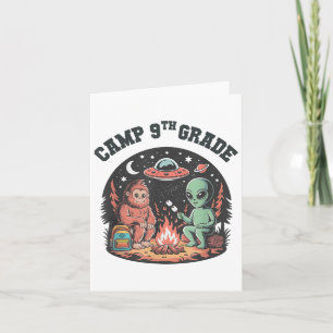 Girls Camp 9th Grade Bigfoot Campground Alien Camp Card