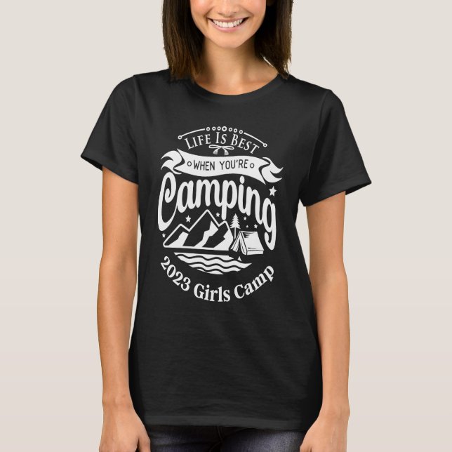 Girls Camp LDS Mormon Young Women Cute Summer Girl T-Shirt (Front)