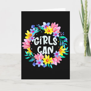 Girls Can Believe Yourself Motivational Quote Sayi Card