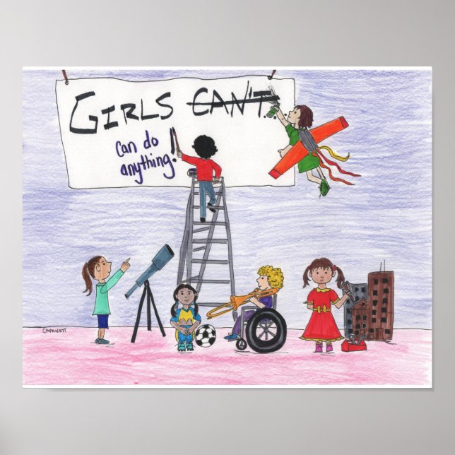 Girls Can Do Anything! 14x11 Poster (Front)