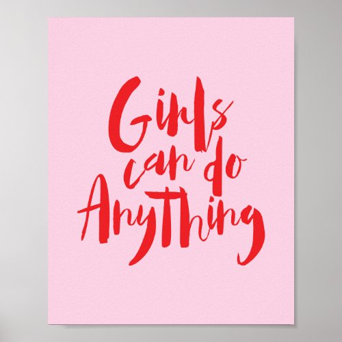 Girls can do Anything feminism feminist Pop color Poster