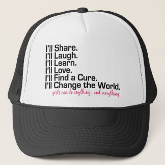 girls can do anything (girl power) trucker hat