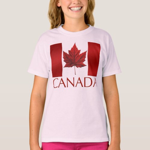 Girls Canada Flag Sweatshirt Maple Leaf  Shirt