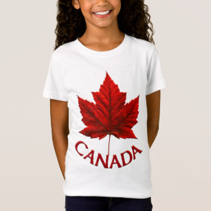 I Lpve Heart Canada Maple Leaf Toddler Baby Girls Short Sleeve Ruffle T-Shirt