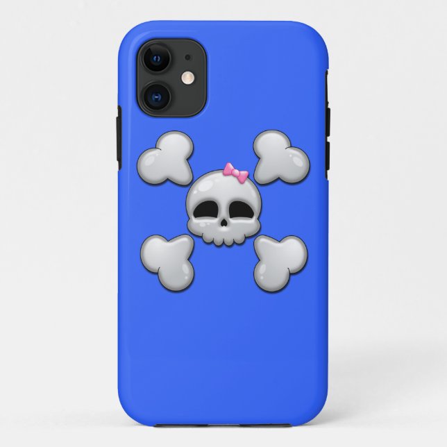 Girls Cartoon Skull Case-Mate iPhone Case (Back)
