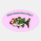 Large Mouth Bass explodes from the water Square Sticker