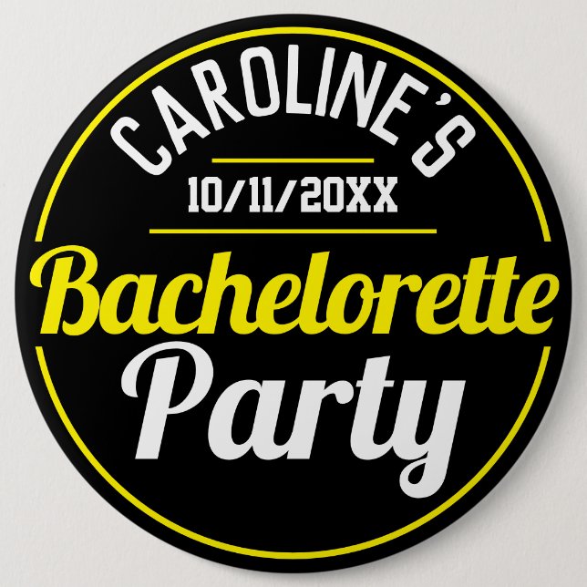 Girl's Celebration of a Bachelorette Party Button (Front)