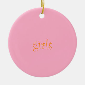 girls ceramic ornament