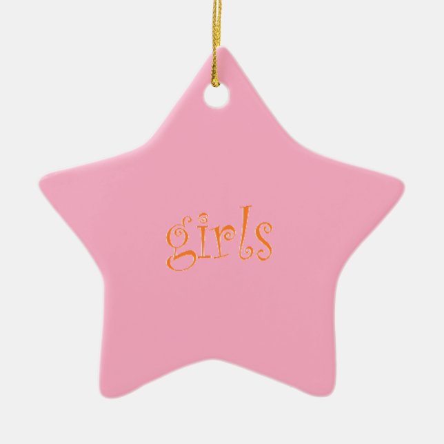 girls ceramic ornament (Front)