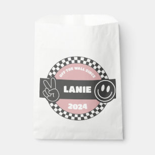 Girls' Checkered Skateboard Groovy Rad Birthday Favor Bag