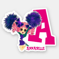 Girls CHEERLEADER Personalized Named Monogram